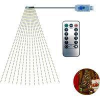 Guirlande lumineuse décorative pour sapin de Noël, guirlande lumineuse pour jardin, guirlande lumineuse cascade, guirlande lumineuse d'ambiance pour fête et camping, guirlandes lumineuses LED pour l'e
