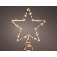 Goldener Christbaumstern mit Micro-LED-Leitung