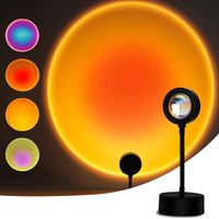 Sonnenuntergangslampe, LED-Projektionslampe mit 15 Farben, 360° drehbar, USB-Anschluss, 10 Helligkeitsstufen, romantische Atmosphäre für die Schlafzimmerdekoration