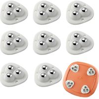 8-teiliges Set selbstklebender Kugelgelenkrollen, universelle Kleberollen, 360° drehbare Kleberollen für Mülleimer, Aufbewahrungsboxen und Abfallschränke