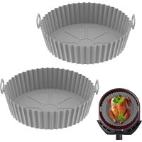 Accessoires pour friteuse à air chaud - Papier sulfurisé pour friteuse à air chaud - Moules en silicone pour friteuse à air chaud - Moules réutilisables pour friteuse à air chaud - Accessoires pour fr