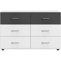 Wimex RHODES Kommode Weiß und Grau 130 x 41 cm