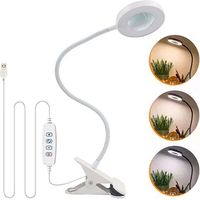 Cette lampe de bureau à pince propose 3 modes d'éclairage et 10 niveaux de luminosité, idéale pour la lecture et le travail. Elle est fournie avec un chargeur USB et un support.