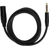 XLR-Stecker auf 6,35-mm-Klinkenstecker-Mikrofonkabel für symmetrisches Signal – JD6006 3 m / 9,8 ft
