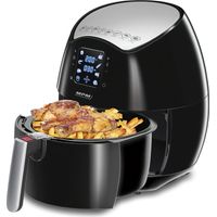 MPM MFR-06 Friteuse à air chaud sans huile, 4,5 litres, 8 programmes de cuisson 1500W Noir/Gris