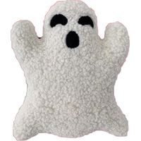 Coussin décoratif fantôme d'Halloween, coussin décoratif effrayant, parure de lit d'Halloween, peluche fantôme pour canapé-lit, fête de vacances, cadeau pour enfants (20 cm, 1 pièce)