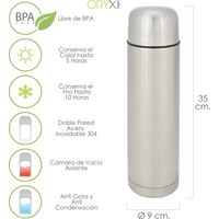 Thermos Liquido Acciaio Inox Antigoccia 1 Litro
