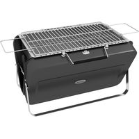 Mini barbecue à charbon BBQ portable avec coque de valise barbecue de table pliable pour jardin. camping. pique-nique noir