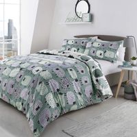 Fusion Dotty Sheep Set Copripiumino con Pecore a Pois, Facile da Pulire, Policotone, Uovo di Anatra, Doppio