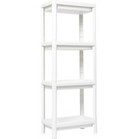 DEA HOME Linda Scaffale nero modulare con 4 ripiani in plastica resistente forata 38x23x100h cm, multifunzionale, facile da montare e leggero, ideale per casa, garage o magazzino