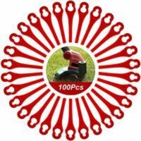 Paquete de 100 cuchillas de repuesto compatibles con los cortacéspedes Florabest LIDL FRTA 20 A1, FAT 18B2 y FAT 18B3.