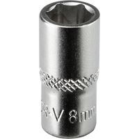 Stecknuss Sechskant 8mm 6 Kant 1/4" kurz (CR-V)