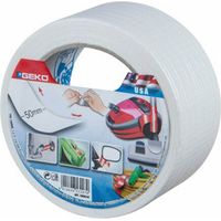 Mini rotolo di nastro adesivo 10mt x50mm bianco geko