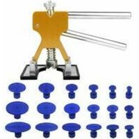 Kit Débosselage Carrosserie Sans Peinture Ventouse avec 18 Pièces Adhésives pour Auto Camion Moto Porte Réfrigérateur Machine à Laver