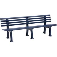 Gartenbank JUIST 4-Sitzer Länge 2000 mm, blau