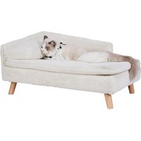 BingoPaw Sofá para perros Cama elevada para perros Diseño escandinavo Sillón grande para gatos con cojín suave - 80x50x39cm