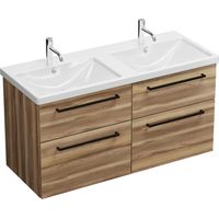 Burg Eqio Keramik-WT+WT-Unterschrank Frassino Dekor Cappuccino/Alpinw. GR0234