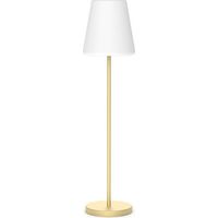 LED Stehlampe außen Solar Lampe 177,2 cm Dimmer Farbwechsel RGBCCT in Messing kabellose Außenleuchte Gartenleuchte Terrassenlampe