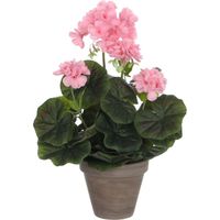 Mica Geranium im Topf rosa, 34 x 20 cm Kunstpflanzen