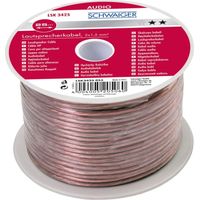 Schwaiger Lautsprecherkabel LSK3425 055 transparent, 25m, 2x 1,5mm², unkonfektioniert Kabel & Stecker
