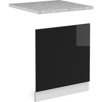 Façade R-Line, Noir Haute brillance, 60 cm , PT Marbre, Vicco