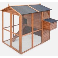 Gallinero de madera con corral para 6 a 8 gallinas
