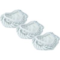 vhbw 3x panno compatibile con Rowenta Steam Power RY6555WH 4Q0, RY6557, RY6553WH 4Q0, RY6555, RY6557WH 4Q0 scopa a vapore - bianco