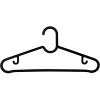 BUNTHAUS Cintres Noirs en Plastique Lot de 20 Cintres Antidérapants pour Vêtements Adultes, Stables pour Chemises et T Shirts, Pas Cher et de Haute Qualité