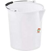 SECCHIO INDUSTRIALE GRADUATO IN POLIETILENE BIANCO- - ø cm.28x29 lt.12 - 3 pezzi STEFANPLAST