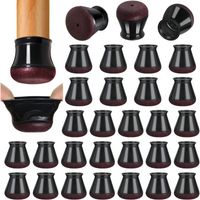 32-teiliges Stuhlbein-Schutzset, verdickter Silikon-Stuhlgleiterfilz, kleine Bodenschutzmatten