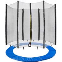Arebos – Filet de protection pour trampoline 244 cm – Rembourrage 20 mm – Résistant aux UV – Entrée verrouillable avec fermeture éclair