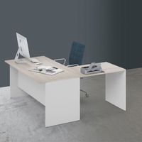 Scrivania ufficio angolare olmo con allungo 80 cm.