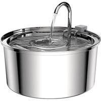 Drinkfonteinen voor katten 3,2L, Roestvrijstalen kattenfontein, Waterdispenser voor katten en honden, met een verbeterde pomp en 1 vervangende filters