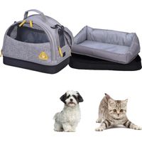 Trasportino per cani e gatti casetta & cuscino 3 in 1 max 6 kg maluku medium grey