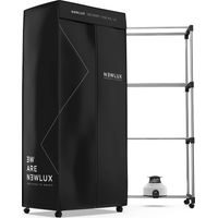 Newlux Secadora de Ropa Negro Secadry por Ventilación, 1200W, Luz UV, Capacidad 15Kg, Temp. 180min, 3 Niveles