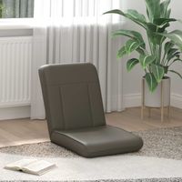 vidaXL Adjustable Floor Chair Grey Faux Leather