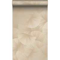 papier peint graphique 3D marron beige - Origin Wallcoverings