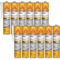 Set von 12 flexiblen SIKA Klebstoffen für Dachziegel Sikaflex 145 - 490g