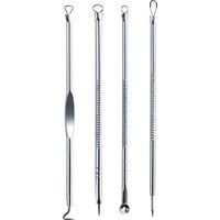 Kit d'outils anti-points noirs pour le nez et le visage, outil anti-acné en acier inoxydable.