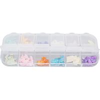 Coquille Abalone Colorée en 12 Grilles - Paillettes et Paillettes pour Art des Ongles, Décorations DIY Femme