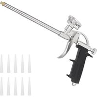 1 Pièces Pistolet Mousse Expansive avec 10 Buses, Pistolet pour Mousse Expansive, Pistolet Mousse Polyurethane, Pas Besoin de Nettoyant, pour Calfeutrage,Etanchéité, Remplissage