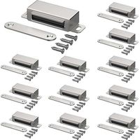Chiusure magnetiche per mobili, chiusure per porte da cucina, bagno, spogliatoio, chiusure per armadi, chiusure per cassetti (argento, confezione da 10)