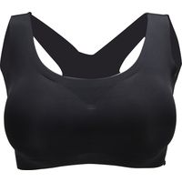 Soutien-gorge correcteur de posture noir à fermeture frontale, push-up maintien poitrine, dos nu, sans armature, taille M.
