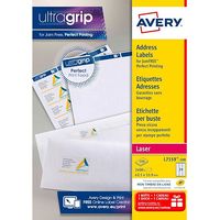 Etiquettes adresses laser 63,5 x 33,9 mm Avery L7159-100 - Boîte de 2400