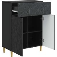 vidaXL Sideboard Black 66 x 34.5 x 90 cm Engineered Wood