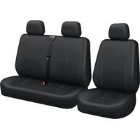Housse de Sièges Universelles pour Camionnette Couverture de Siège de Camion, Ensemble De Housses 1+2 Faux Cuir pour Le siège Avant de conducteur de Van et Le siège Double de Passager Protection