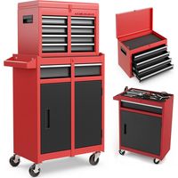 Cassetta Carrello Portautensili Mobiletto 5 Cassetti 2in1 per Garage e Officina