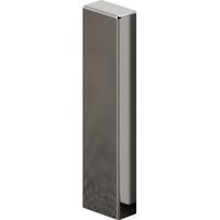 Ilcom rechter externer Anschluss FCEP für FC-Stahlsockelleiste 80mm x 17mm x 10mm - Schwarz poliert