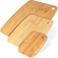 3 teiliges Set von Bambus-Tabletts