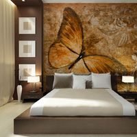 Papier Peint "Butterfly Sepia" 154 x 200 cm